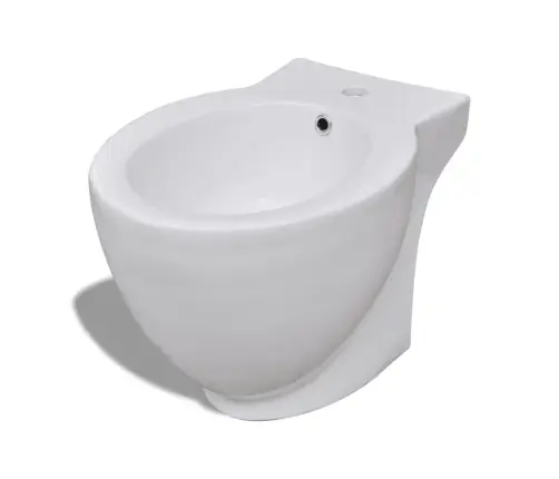 Bidē, Apaļš, Kvalitatīva, Balta Keramika  Vidaxl