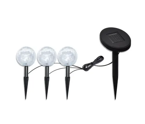 Dārza Led Lampas, 3 Gab., Ar Zemes Mietiņiem Un Saules Paneli Vidaxl