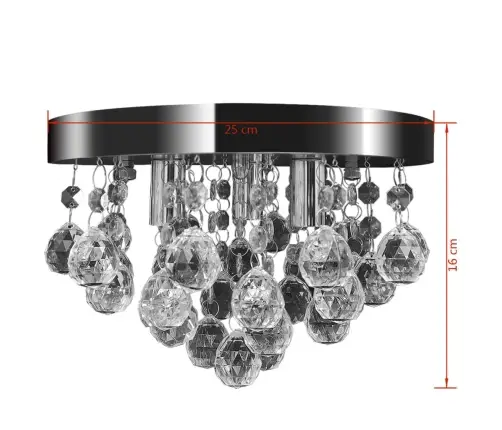 Kristāla Griestu Lampa 25 Cm Ø