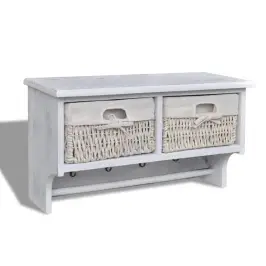 Seinariiul, Valge, 60 X 23,5 X 33 cm Paulownia Puit