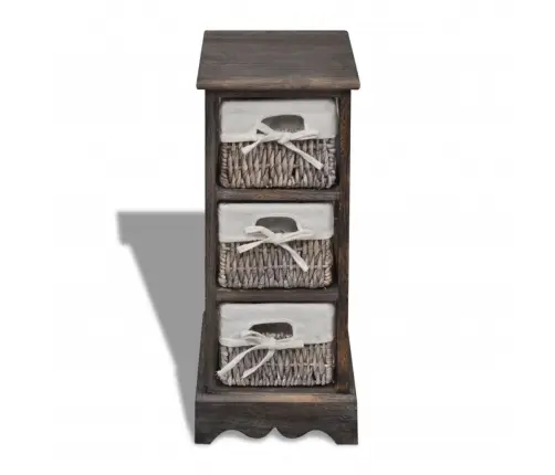 Puidust Hoiuriiul 3 Punutud Korviga, Pruun