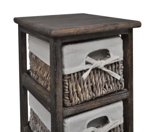 Puidust Hoiuriiul 3 Punutud Korviga, Pruun