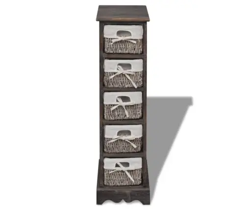 Puidust Hoiuriiul 5 Punutud Korviga, Pruun