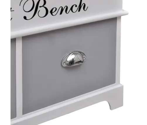 Valge Hoiu- Ja Esikupink Halli Pehmenduse Ja 2 Sahtliga