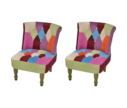 Prancūziški Krėslai, 2 Vnt., Skiautinio Dizainas, Audinys