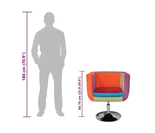 Atpūtas Krēsls Ar Tekstilmozaīkas Apdari  Vidaxl