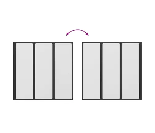 Dušo/Vonios Sienelė, 117X120cm 3 Segmentai, Sulankstoma