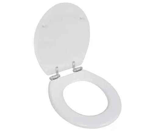 Klozeto Sėd. Su Minkšto Užsid. Dang., Balta, Mdf, Papr. Dizain.