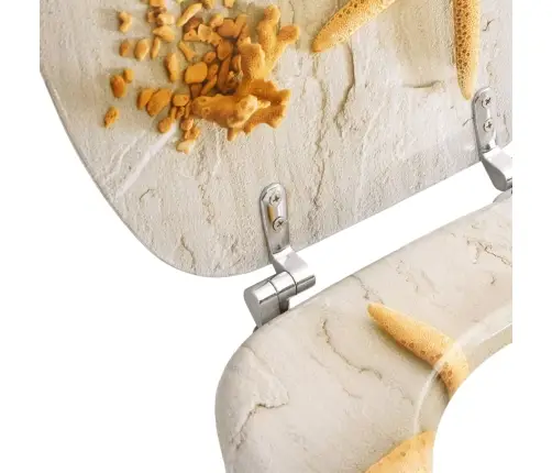 Klozeto Sėdynė, Juoda, Mdf, Jūros Žvaigždžių Dizainas