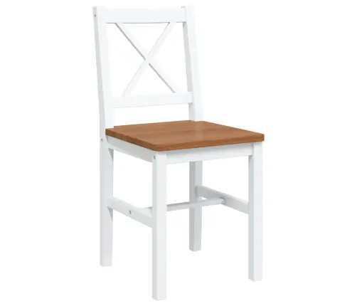 Valgomojo Baldų Komplektas, 5D., Rudos Ir Baltos Spalvos