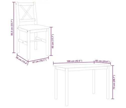 Valgomojo Baldų Komplektas, 5D., Rudos Ir Baltos Spalvos