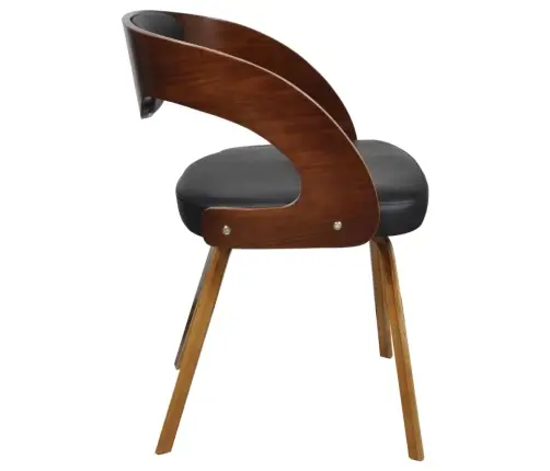 Valgomojo Kėdės, 6Vnt., Rudos, Dirbtinė Oda