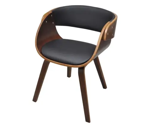 Söögitoolid 4 Tk, Pruun, Painutatud Puit Ja Kunstnahk