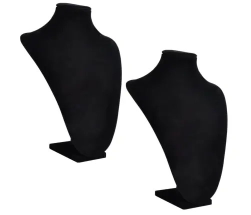 2 Tk Flanellist Ehtehoidja Büst, Must 23 X 11,5 X 30 Cm