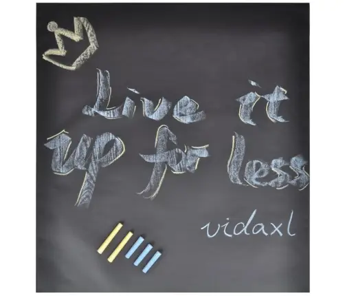 Sienas Uzlīme, Tāfele, Ar Krītiņiem, 2 Ruļļi, 0,6 X 2 M Vidaxl