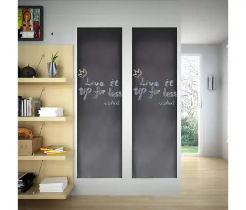 Sienas Uzlīme, Tāfele, Ar Krītiņiem, 2 Ruļļi, 0,6 X 2 M Vidaxl