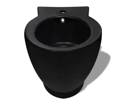 Tualetes Pods Un Bidē, Melna Keramika Vidaxl