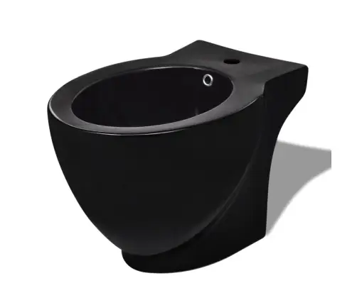 Tualetes Pods Un Bidē, Melna Keramika Vidaxl