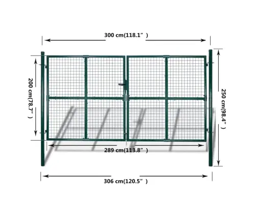 Sodo Tinkliniai Vartai, Durų Sienelės Grotelės, 300X200 Cm
