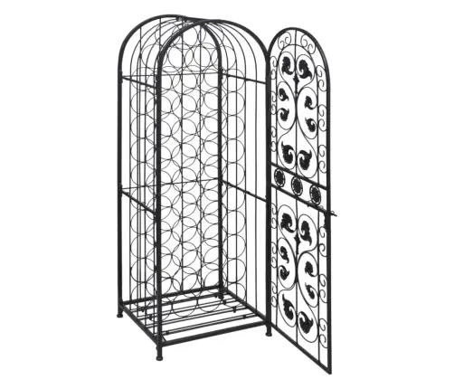 Vīna Pudeļu Plaukts, 45 Pudelei, Metāls   Vidaxl