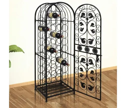 Vīna Pudeļu Plaukts, 45 Pudelei, Metāls   Vidaxl