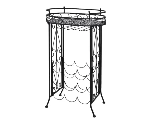 Klaasikonksudega Veiniriiul 9 Pudelile, Metallist