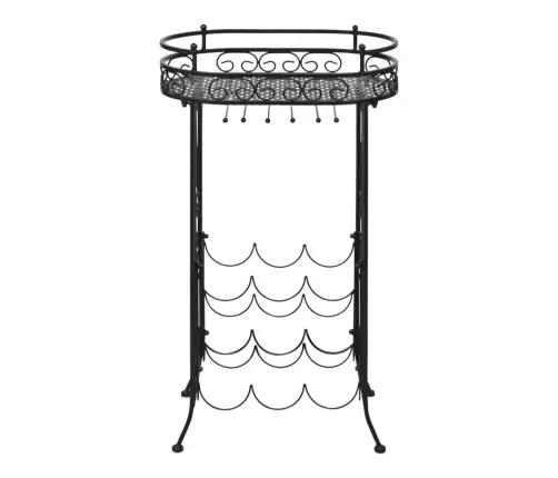 Klaasikonksudega Veiniriiul 9 Pudelile, Metallist