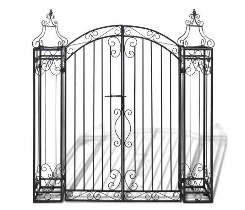 Ornamentidega Aiavärav Sepistatud Rauast 122 X 20,5 X 134 Cm