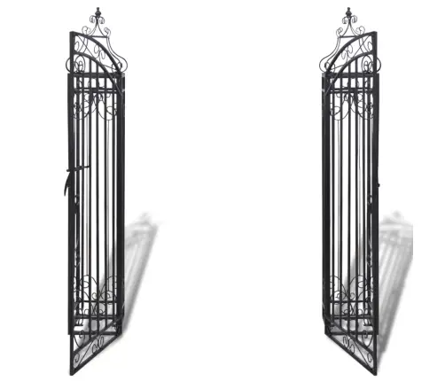 Ornamentidega Aiavärav Sepistatud Rauast 122 X 20,5 X 134 Cm