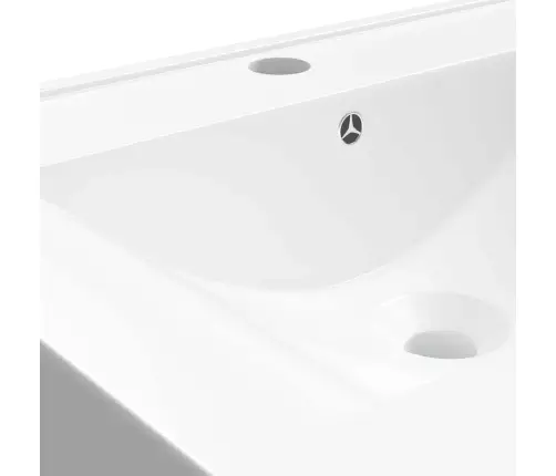 Keraamiline Valamu, Kandiline, Valge, Kraani Avaga, 60 X 46 Cm