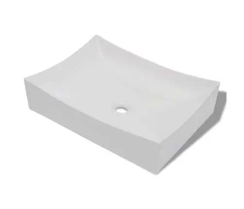 Keramikas Izlietne 65,5 X 39 X 14 Cm Balta Ar Spīdīgu Virsmu