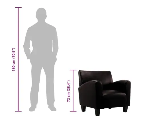 Atpūtas Krēsls, Tumši Brūna Mākslīgā Āda Vidaxl