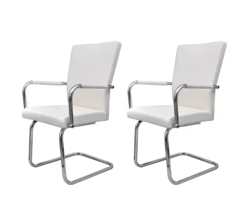 Konsoles Virtuves Krēsli, 2 Gab., Balta Mākslīgā Āda Vidaxl