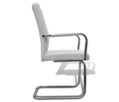 Konsoles Virtuves Krēsli, 2 Gab., Balta Mākslīgā Āda Vidaxl