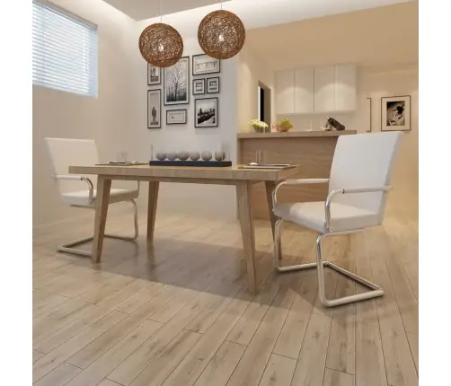 Konsoles Virtuves Krēsli, 2 Gab., Balta Mākslīgā Āda Vidaxl