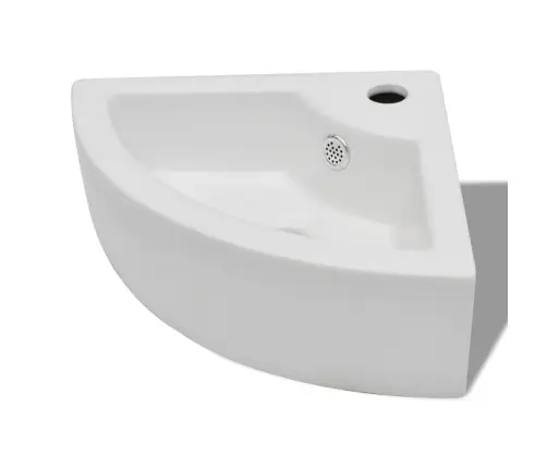 Izlietne Ar Noteci, 45X32X12,5 Cm, Balta Vidaxl