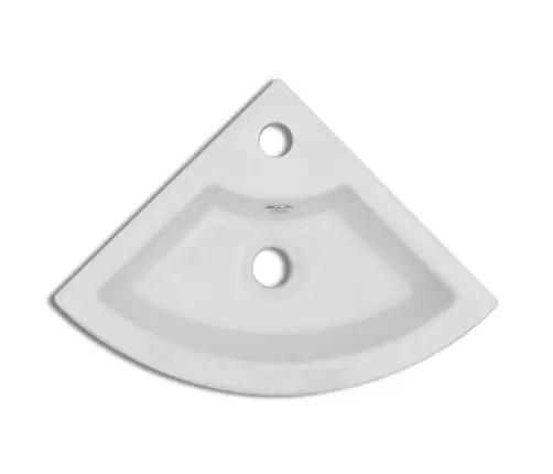 Izlietne Ar Noteci, 45X32X12,5 Cm, Balta Vidaxl