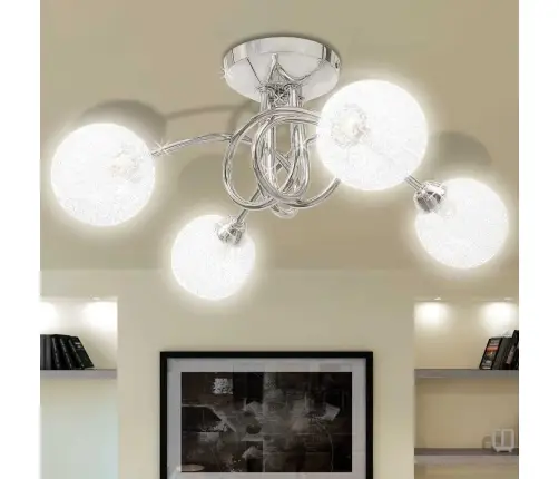 Lubų Šviestuvas Su Tinkliniais Gaubtais Keturioms G9 Lemputėms