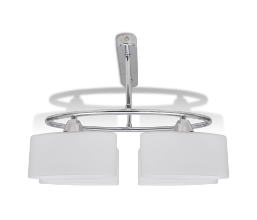 Griestu Lampa Ar 4 Ovālas Formas Stikla Kupoliem 4Xe14 Spuldžu Ligzdas