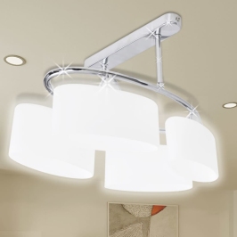 Griestu Lampa Ar 4 Ovālas Formas Stikla Kupoliem 4Xe14 Spuldžu Ligzdas