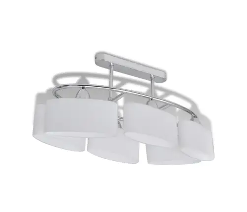 Griestu Lampa Ar 6 Ovālas Formas Stikla Kupoliem 6Xe14 Spuldžu Ligzdas
