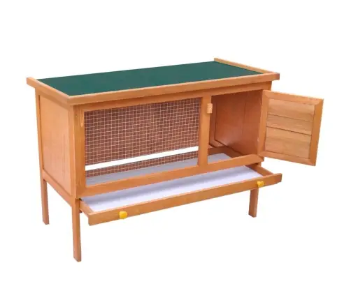 Trušu Un Citu Mazu Dzīvnieku Būris, Āra Māja, Koks, 1 Stāvs   Vidaxl