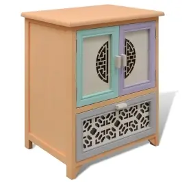 Kõrvalkapp Mitmevärviline 46 X 34 X 55.5 Cm Paulownia Puit
