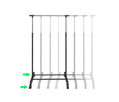 Reguleeritav Riidestange 4 Rattaga, 1 Riidetoru