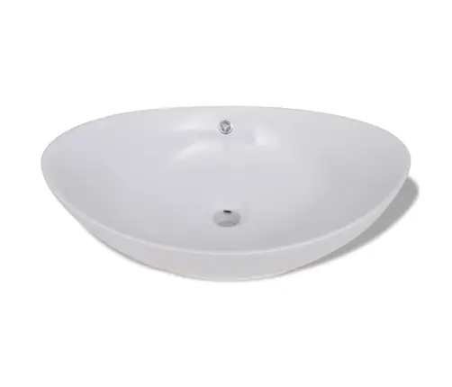 Izsmalcināta Keramikas Izlietne 59 X 38,5 Cm Balta Ovālā Formā