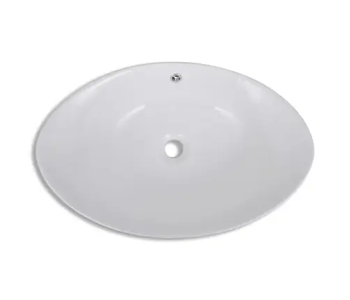 Izsmalcināta Keramikas Izlietne 59 X 38,5 Cm Balta Ovālā Formā