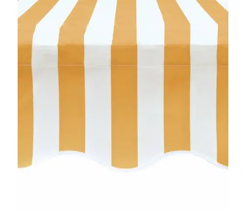 Markīzes Jumts, Saulespuķu Dzeltens, Balts, 4X3 M, (Bez Rāmja) Vidaxl