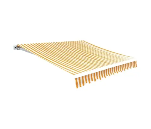 Markīzes Jumts, Saulespuķu Dzeltens, Balts, 6X3 M, (Bez Rāmja) Vidaxl