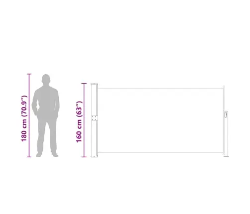 Izvelkama Terases Sānu Markīze, 160X300 Cm, Zila  Vidaxl