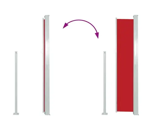 Izvelkama Terases Sānu Markīze, 160X300 Cm, Sarkana  Vidaxl